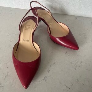 Christian Louboutin Red Slingback Heels